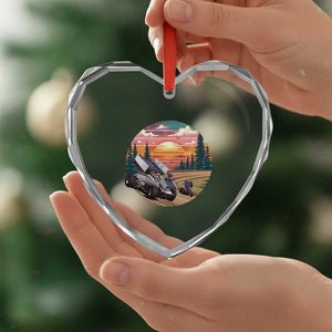 Sprint Car Dirt Track Racing Sunset Motorsports Heart Crystal Glass Ornament TS14 Print Your Wear