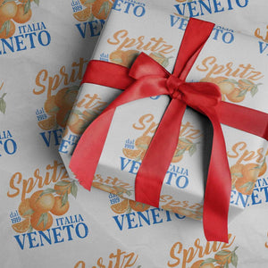 Spritz Italia Veneto Dal 1919 Wrapping Paper Roll Vintage Aperitivo Orange Italian Cocktail TS02 White Print Your Wear