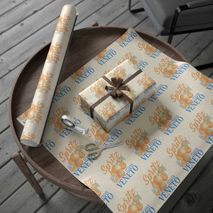 Spritz Italia Veneto Dal 1919 Wrapping Paper Roll Vintage Aperitivo Orange Italian Cocktail TS02 Beige Print Your Wear