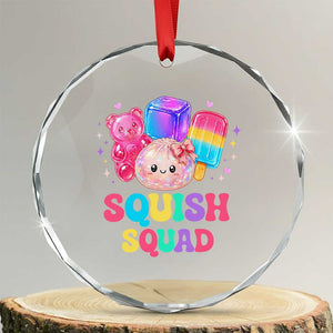 Squish Squad Kawaii Glitter Dumpling and Candy Graphic Crystal Glass Ornament Cute Gummy Bear Popsicle