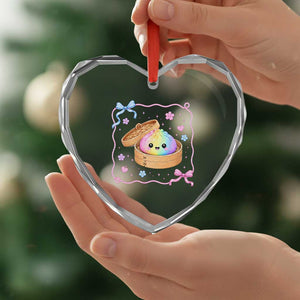 Squishy Lovers Heart Crystal Glass Ornament Cute Dumpling Graphic Coquette Bow Girls TS10 Print Your Wear
