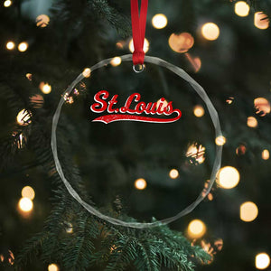 St Louis Sports Script Retro Baseball Lovers Proud City Crystal Glass Ornament TS11 Print Your Wear