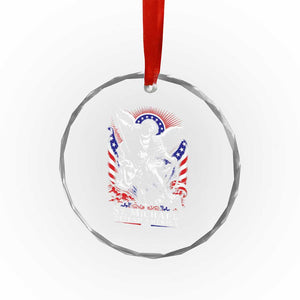 St Michael Defend America Archangel Graphic Crystal Glass Ornament Christian Faith Patriotic TS02 Print Your Wear