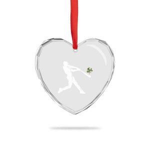 St Patricks Day Baseball Batter Heart Crystal Glass Ornament Irish Sports Gift TS12 Print Your Wear