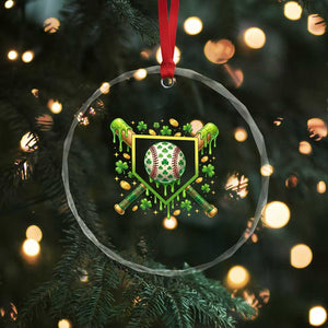 St Patricks Day Baseball Ice Cream Drip Home Plate Crystal Glass Ornament TS11 Print Your Wear