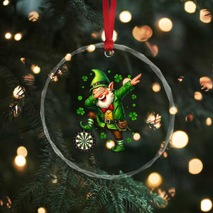 St Patricks Day Cheerful Gnome Dabbing Crystal Glass Ornament Darts Lover Gift TS12 Print Your Wear