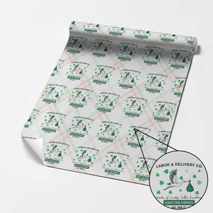 St Patrick's Day Lucky L&D Nurse Wrapping Paper Roll Labor And Delivery Shamrock TS02 Christmas Plaid Print Your Wear
