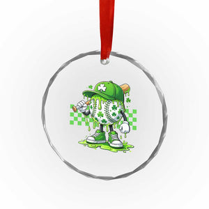 St Patricks Day Shamrock Baseball Player Gift Crystal Glass Ornament TS12 Print Your Wear