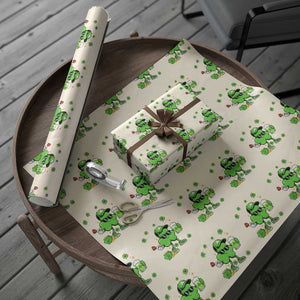 St Patricks Day Shamrock Darts And Beer Lover Gift Wrapping Paper Roll TS12 Beige Print Your Wear