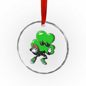 St Patricks Day Shamrock Playing Football Crystal Glass Ornament Cute Gift for Sports Lovers TS02 Print Your Wear