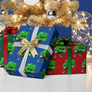 St Patricks Day Shamrock Playing Football Wrapping Paper Roll Cute Gift for Sports Lovers TS02 Print Your Wear