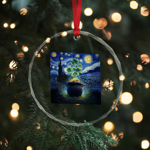 St Patricks Day Starry Night Shamrock Van Gogh Art Crystal Glass Ornament TS14 Print Your Wear