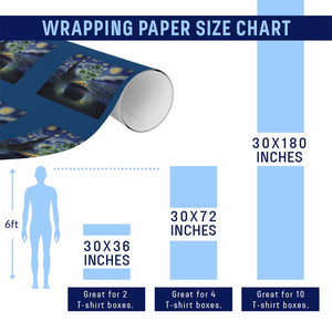 St Patricks Day Starry Night Shamrock Van Gogh Art Wrapping Paper Roll TS14 Print Your Wear