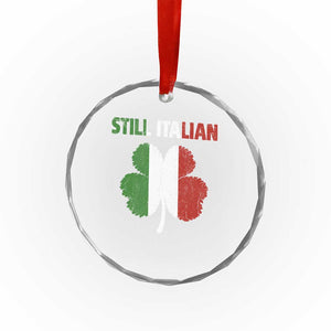 St Patricks Day Still Italian Crystal Glass Ornament Funny Retro Shamrock Italy Flag TS10 Print Your Wear