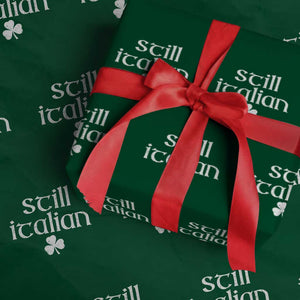 St Patricks Day Still Italian Wrapping Paper Roll Funny Lucky Shamrock Clovers TS10 Green Print Your Wear
