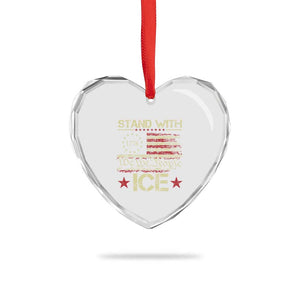 Stand With Ice Heart Crystal Glass Ornament Immigration Officers American Flag Border Patrol TS11 Print Your Wear