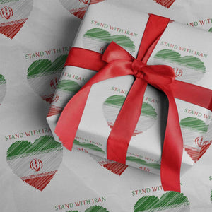 Stand With Iran Wrapping Paper Roll Anti War Political Protest Statement TS12 White Print Your Wear