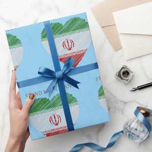 Stand With Iran Wrapping Paper Roll Anti War Political Protest Statement TS12 Light Blue Print Your Wear