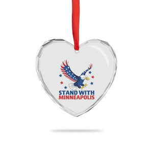 Stand With Minneapolis Heart Crystal Glass Ornament American Eagle Protest Gift TS12 Print Your Wear