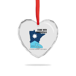 Stand With Minneapolis Heart Crystal Glass Ornament In Loving Memory Of Alex TS12 Print Your Wear
