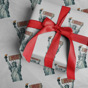 Stand With Minneapolis Wrapping Paper Roll Statue Of Liberty Torch Justice Support TS12 White Print Your Wear
