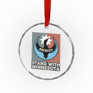 Stand With Minnesota Crystal Glass Ornament Common Loon Pride Support TS12 Print Your Wear