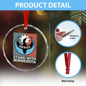Stand With Minnesota Crystal Glass Ornament Common Loon Pride Support TS12 Print Your Wear