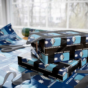 Stand with Minnesota Wrapping Paper Roll Christian Jesus Minnesota Strong Subtle Anti ICE TS14 Black Print Your Wear