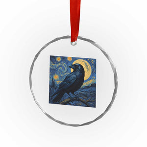 Starry Night Raven Moon Van Gogh Crystal Glass Ornament TS14 Print Your Wear