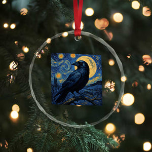 Starry Night Raven Moon Van Gogh Crystal Glass Ornament TS14 Print Your Wear