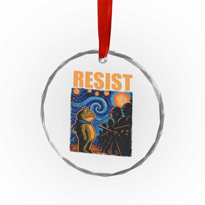 Starry Night Resist Frog Crystal Glass Ornament Resistance Protest Surreal Art Graphic TS02 Print Your Wear