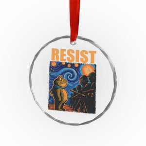 Starry Night Resist Frog Crystal Glass Ornament Resistance Protest Surreal Art Graphic TS02 Print Your Wear
