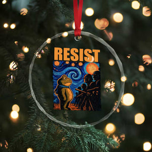 Starry Night Resist Frog Crystal Glass Ornament Resistance Protest Surreal Art Graphic TS02 Print Your Wear