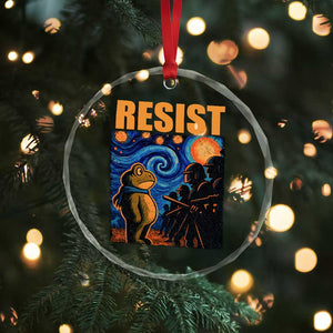 Starry Night Resist Frog Crystal Glass Ornament Resistance Protest Surreal Art Graphic TS02 Print Your Wear