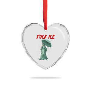 Statue of Liberty Crying Anti ICE Protest Meme Heart Crystal Glass Ornament TS14 Print Your Wear