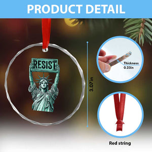 Statue of Liberty Resist Crystal Glass Ornament Retro TS02 Print Your Wear