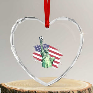 Statue Of Liberty Soccer Lover Heart Crystal Glass Ornament New Yorker Fan Gift TS12 Transparent Glass 3'' Heart Print Your Wear
