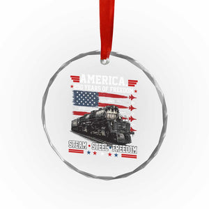 Steam Steel Freedom Stainless American Spirit Crystal Glass Ornament 250 Years USA Railroad Legend Patriotic Military Jet Flyover Graphic TS02 Print Your Wear