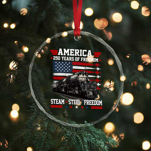 Steam Steel Freedom Stainless American Spirit Crystal Glass Ornament 250 Years USA Railroad Legend Patriotic Military Jet Flyover Graphic TS02 Print Your Wear