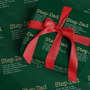 Stepdad Gifts Wrapping Paper Roll Step Dad Definition Bonus Dad Fathers Day