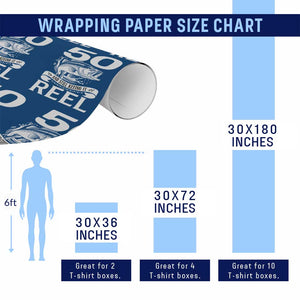 Still Keeping It Reel At 50 Wrapping Paper Roll Fisherman Birthday Gift TS12 Print Your Wear
