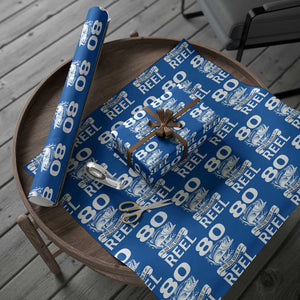 Still Keeping It Reel At 80 Wrapping Paper Roll Fisherman Birthday Gift TS12 Blue Print Your Wear