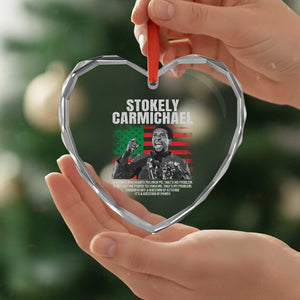 Stokely Carmichael Quote Heart Crystal Glass Ornament Racism Is Not A Question Of Attitude It's A Question Of Power TS11 Print Your Wear