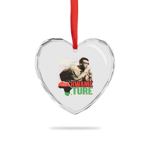 Stokely Carmichael Quote Heart Crystal Glass Ornament The Secret Of Life Is To Have No Fear It's The Only Way To Function TS11 Print Your Wear