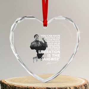 Stokely Carmichael Quote Heart Crystal Glass Ornament You Can Have Injustice And Have Peace And Be Enslaved Black History Month TS11 Transparent Glass 3'' Heart Print Your Wear