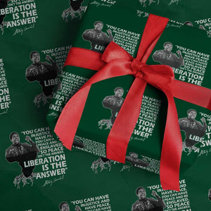 Stokely Carmichael Quote Wrapping Paper Roll You Can Have Injustice And Have Peace And Be Enslaved Black History Month TS11 Green Print Your Wear