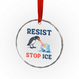 Stop ICE Crystal Glass Ornament Minnesota Resist Anti ICE Immigration Protest TS14 Print Your Wear