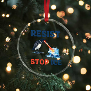 Stop ICE Crystal Glass Ornament Minnesota Resist Anti ICE Immigration Protest TS14 Print Your Wear