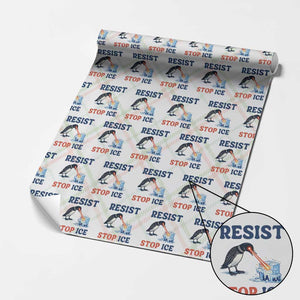 Stop ICE Wrapping Paper Roll Minnesota Resist Anti ICE Immigration Protest TS14 Christmas Plaid Print Your Wear