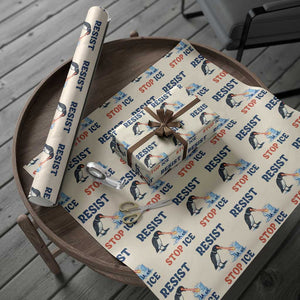 Stop ICE Wrapping Paper Roll Minnesota Resist Anti ICE Immigration Protest TS14 Beige Print Your Wear